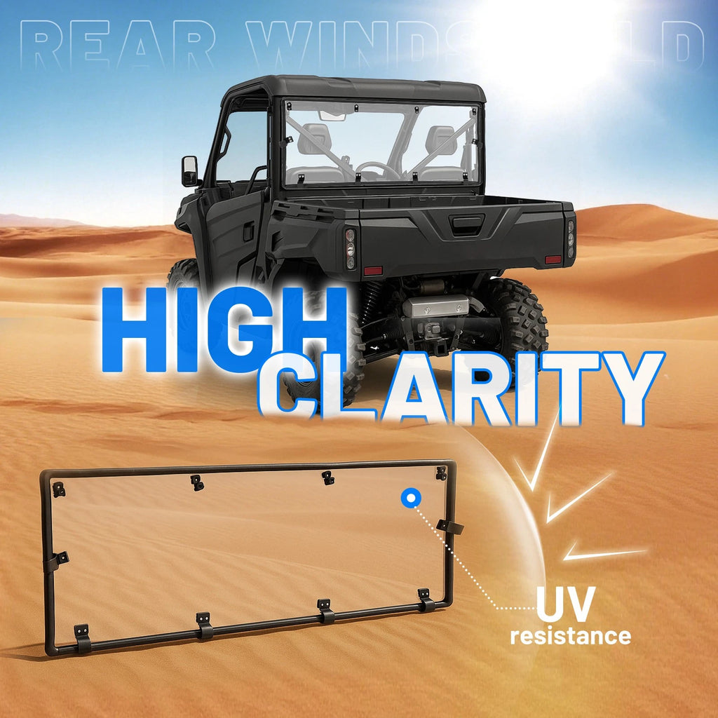 Clear Rear Windshield for CFMOTO UFORCE 1000 (2019–2025) 1000XL (2022–2025)