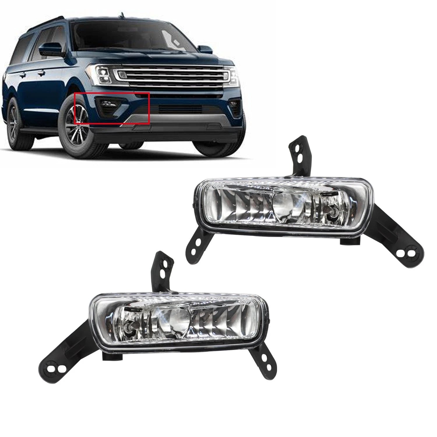 Fog Light Set for Ford Expedition (2018–2021) - Front Driver & Passenger Side