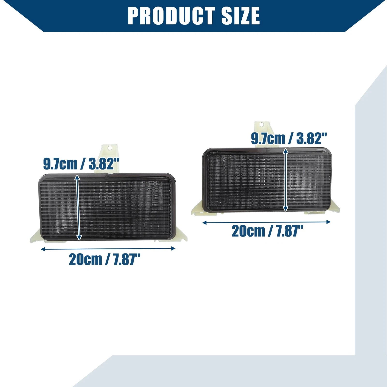 Pair of Park Signal Lens Covers for Chevrolet Pickup (1983–1985) Black