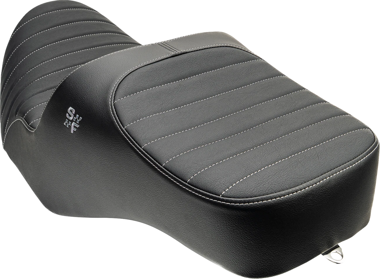 Chariot Seat for FLH/FLT (2023–2026) - Silver Classic Stitch, Silver Logo