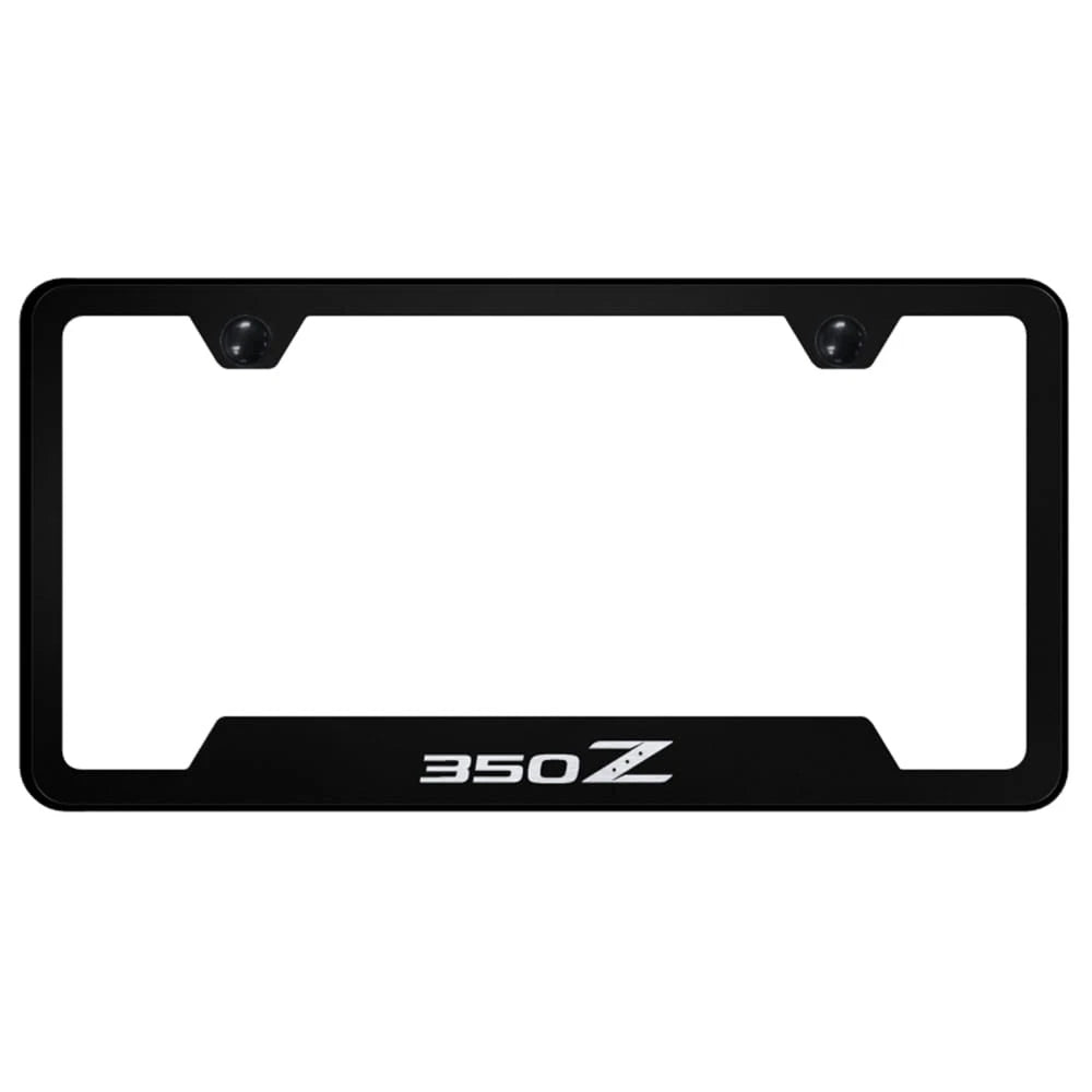 Black Cut-Out License Plate Frame - Officially Licensed for Nissan 350Z