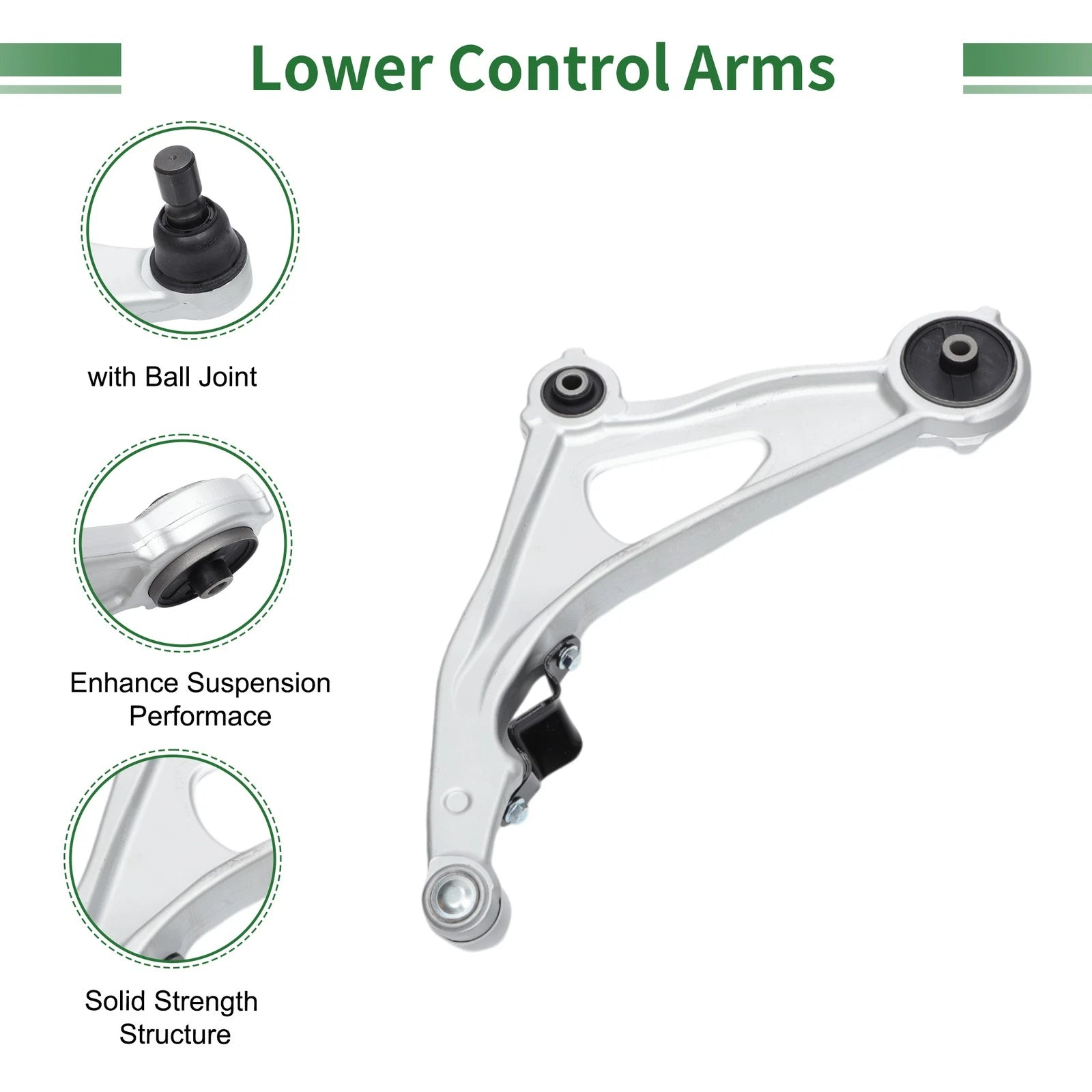 Set of 6 Front Suspension Lower Control Arms for Nissan Pathfinder (2013–2019)