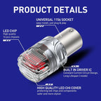 2X LED Tail Brake Stop Reverse Parking Turn Signal Light for Make Model