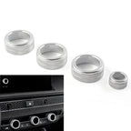 Silver AC Climate Control Knob Ring Cover for Honda Civic CR-V (2023–2024)