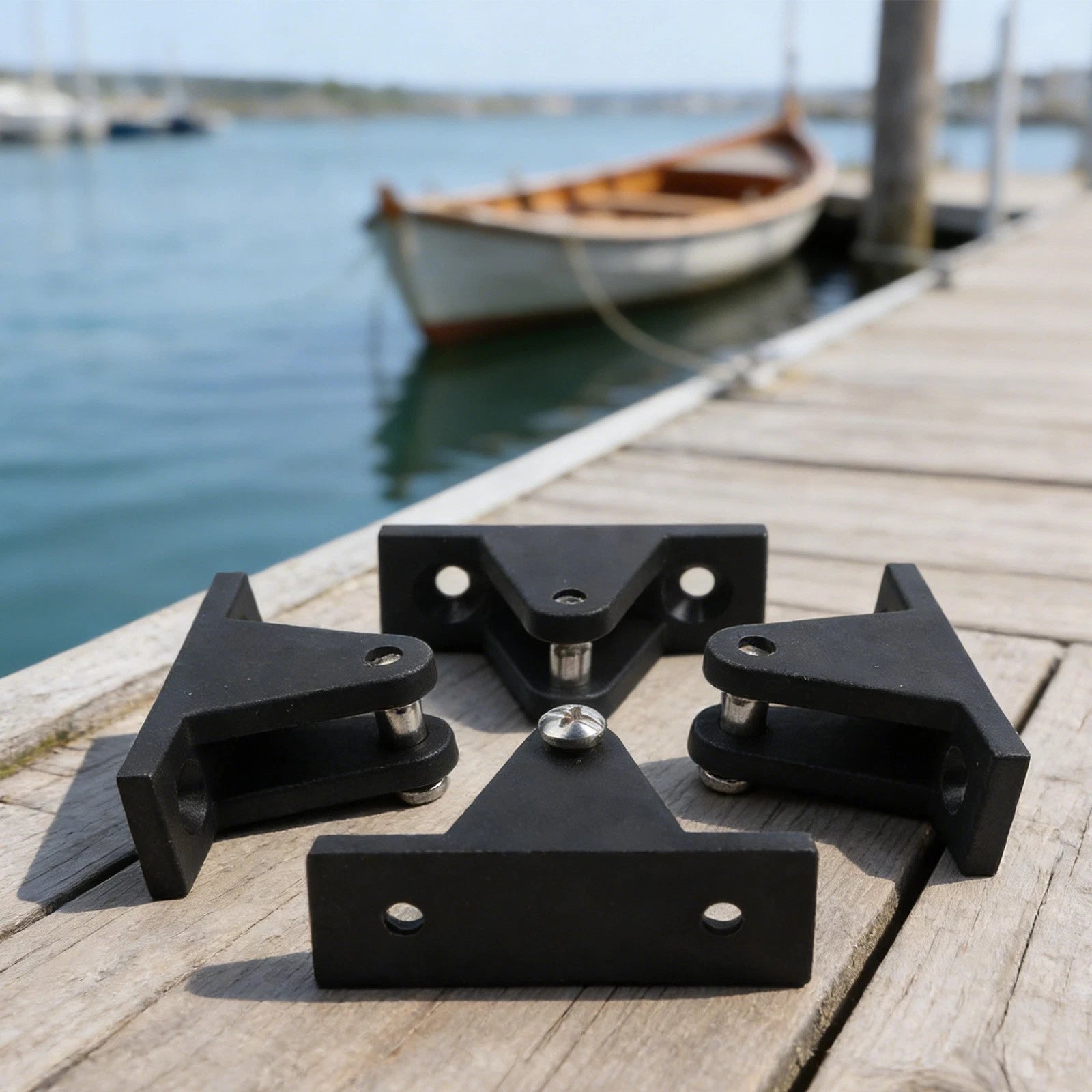 Set of 4 Nylon Plastic Hinges for Yacht Deck Covers & Bimini Tops