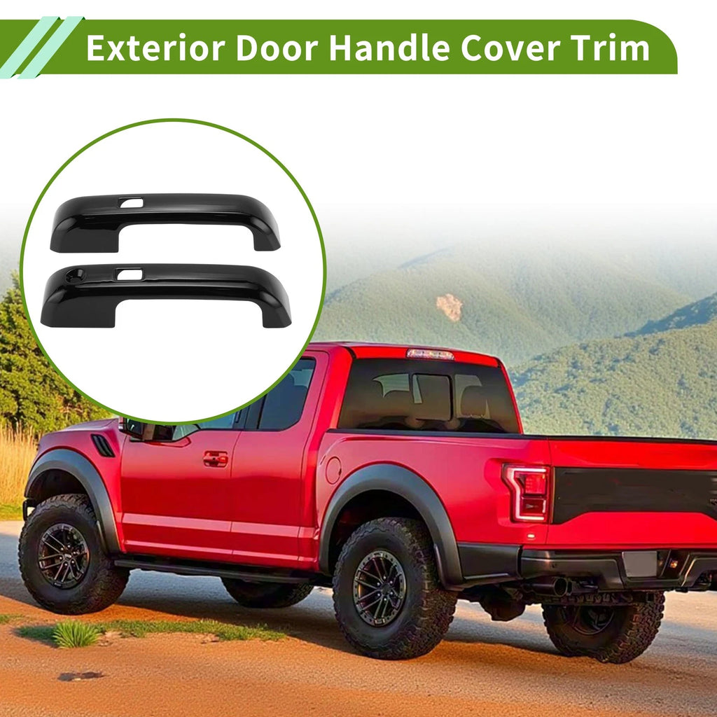 Exterior Door Handle Cover Trim for Ford F150 3DR (2015–2023) Glossy Black