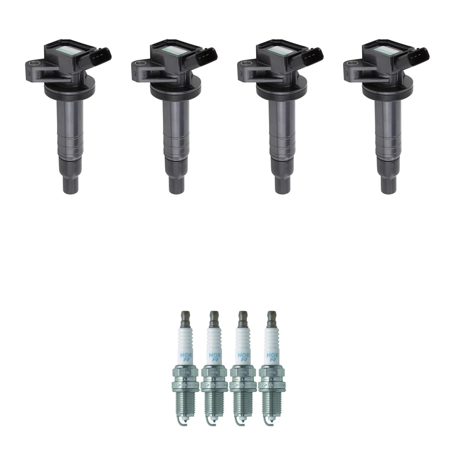 Set of 4 Ignition Coils & NGK Platinum Spark Plugs for Toyota Prizm Corolla (1998–2002)