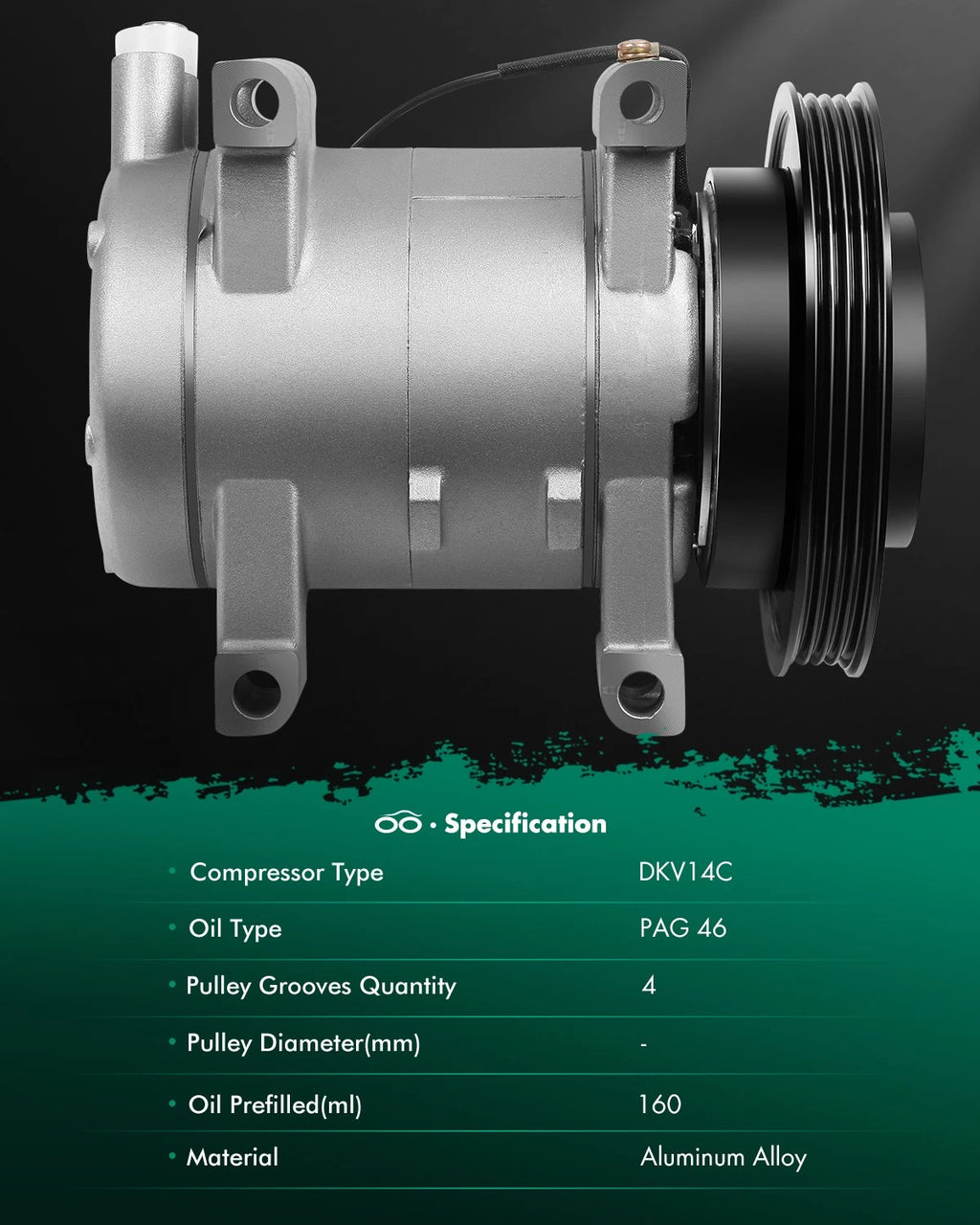 A/C Compressor with Clutch for Nissan Xterra Frontier (1999–2004)
