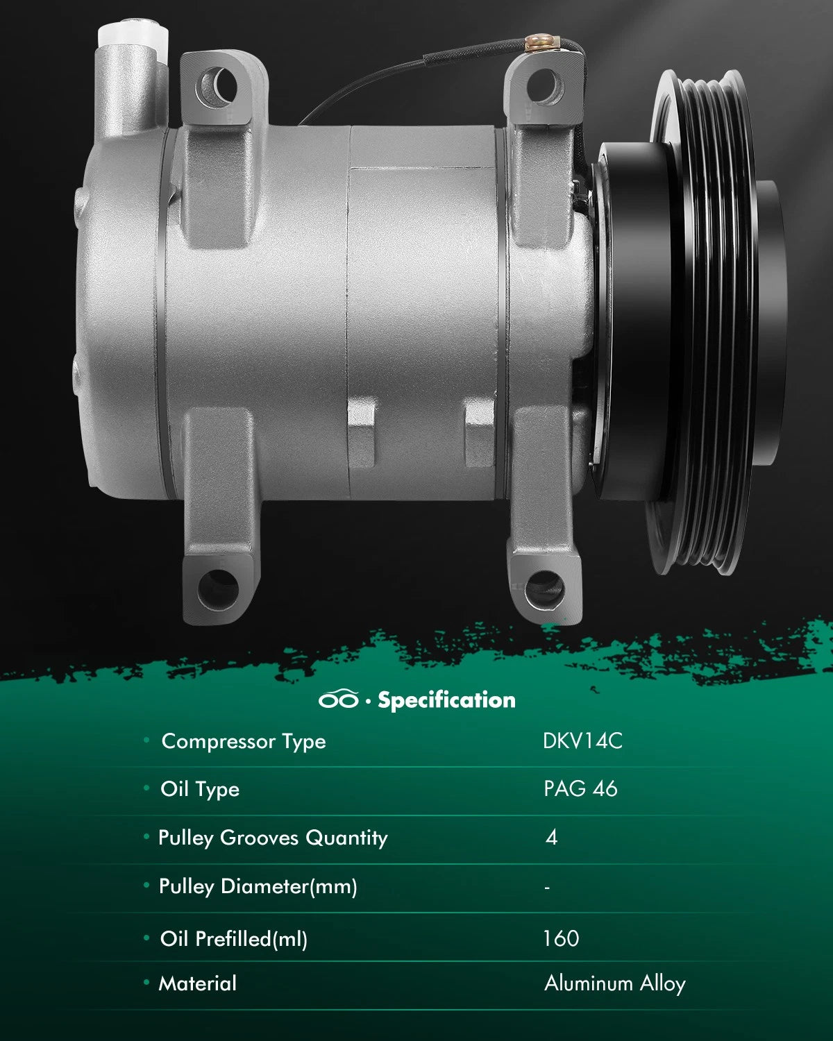 A/C Compressor with Clutch for Nissan Xterra Frontier (1999–2004)