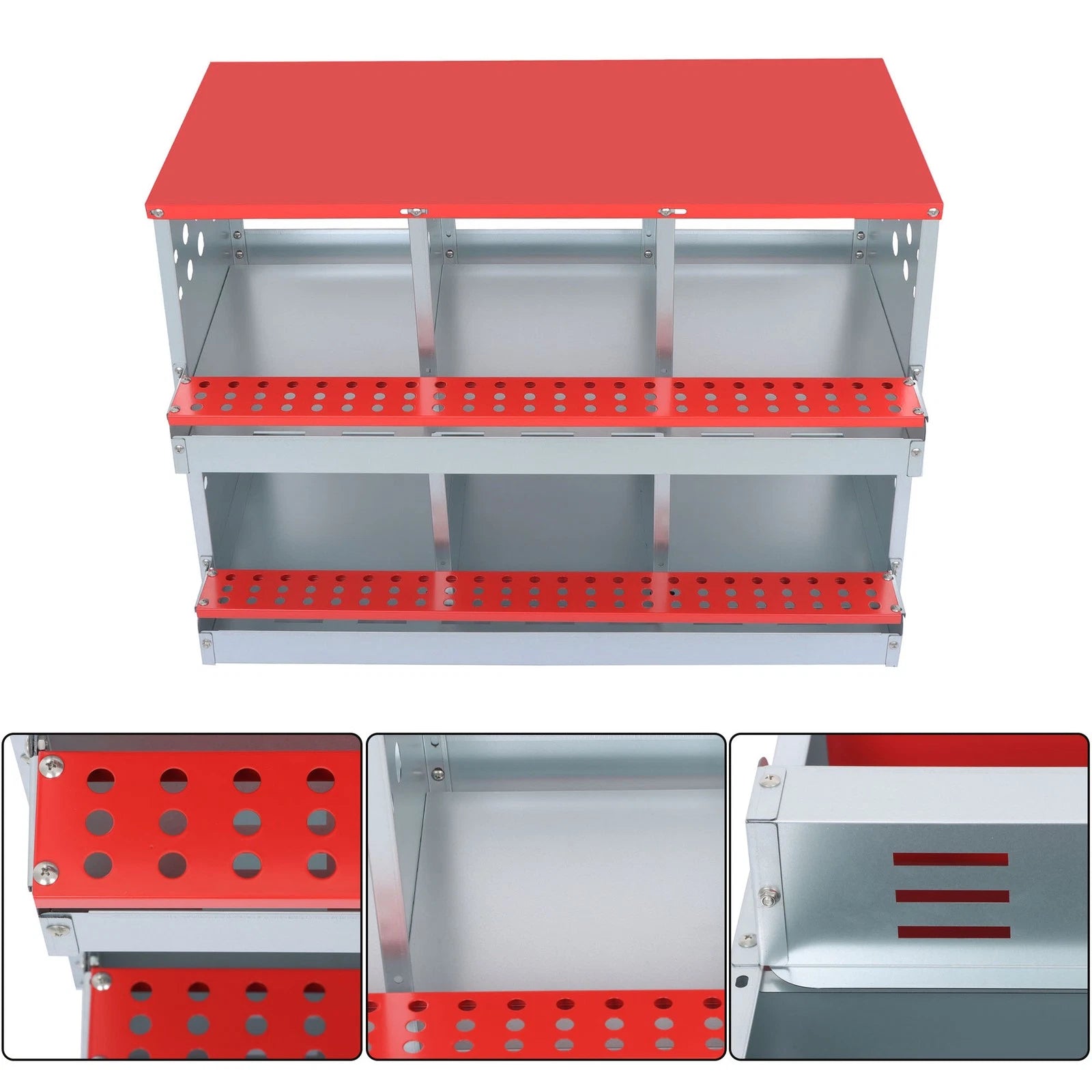 6 Hole Roll Away Nesting Box for Chickens (Laying Eggs)
