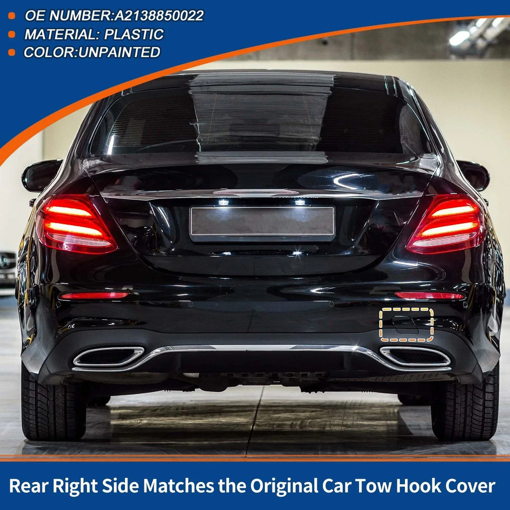 Rear Tow Hook Cover for Mercedes-Benz E-Class W213 (2017-2023) Unpainted