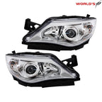Set of 2 Chrome Headlights for Subaru Impreza (2008–2011)
