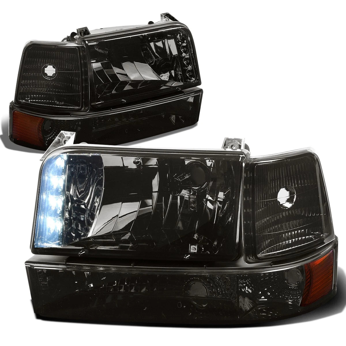 LED DRL Bumper Headlights for Ford F150/F250/F350 (1992–1996)