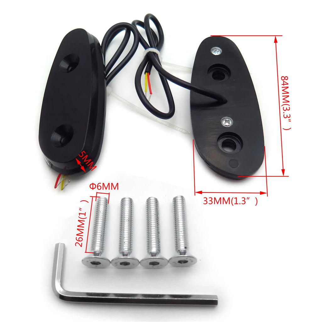 LED Signal Mirror Block Off Base Plate for Suzuki GSX-R 600 750 (2001–2005)