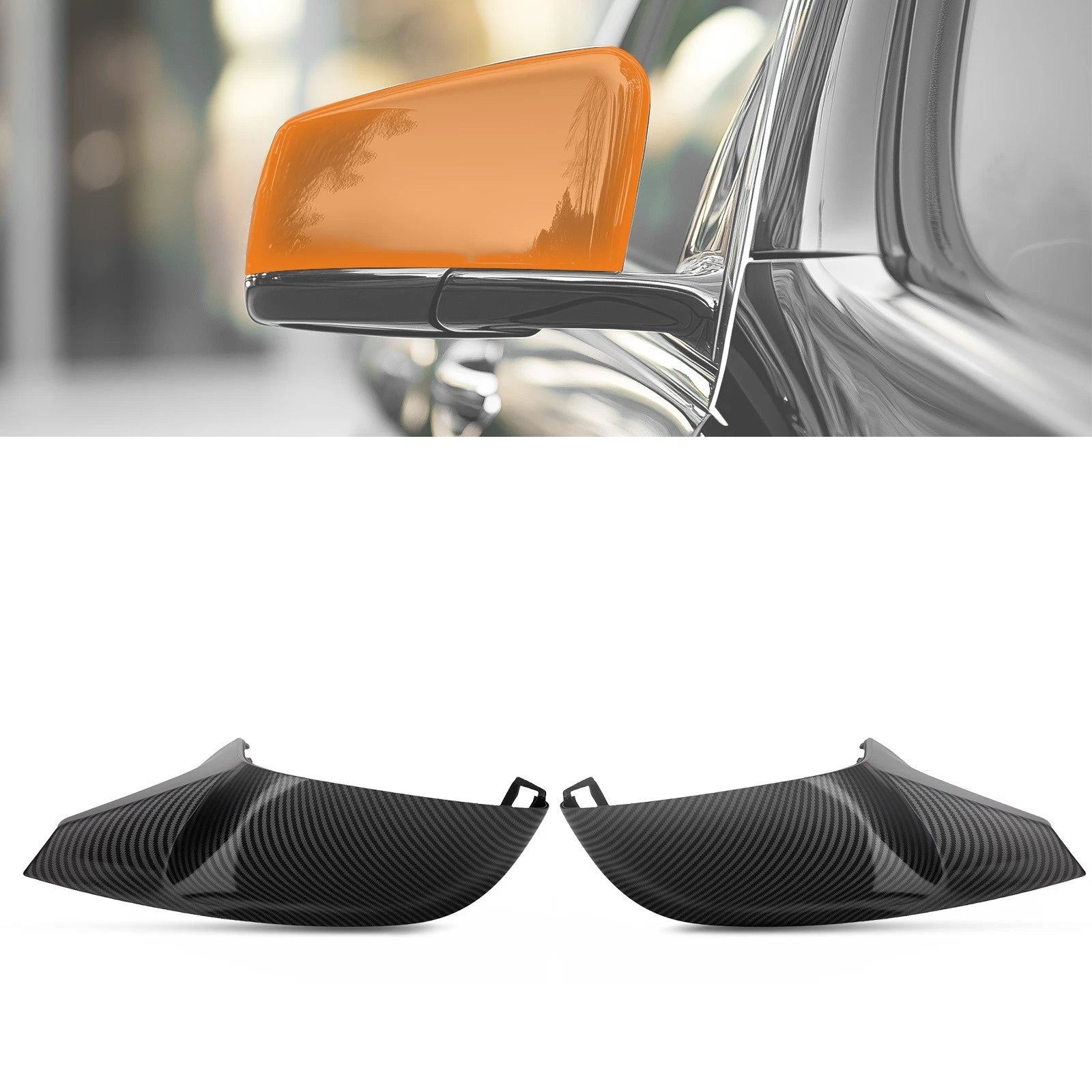 Front Mirror Cover Set for BMW G80 M3 G82 M4 (2021–2023) 51167422719 Carbon Black