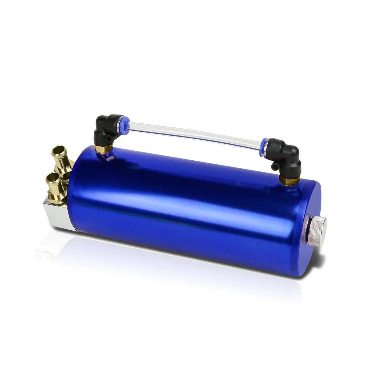 Aluminum Oil Catch Reservoir Tank for Racing Engine (with Hose & Indicator)