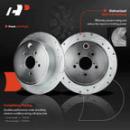 Set of 8 Rear Drilled Brake Rotors & Pads for Subaru Outback Legacy