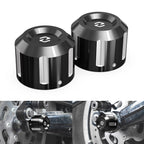 Anodized Rear Axle Nut Covers for Harley Road King Police FLHP (2017–2024)