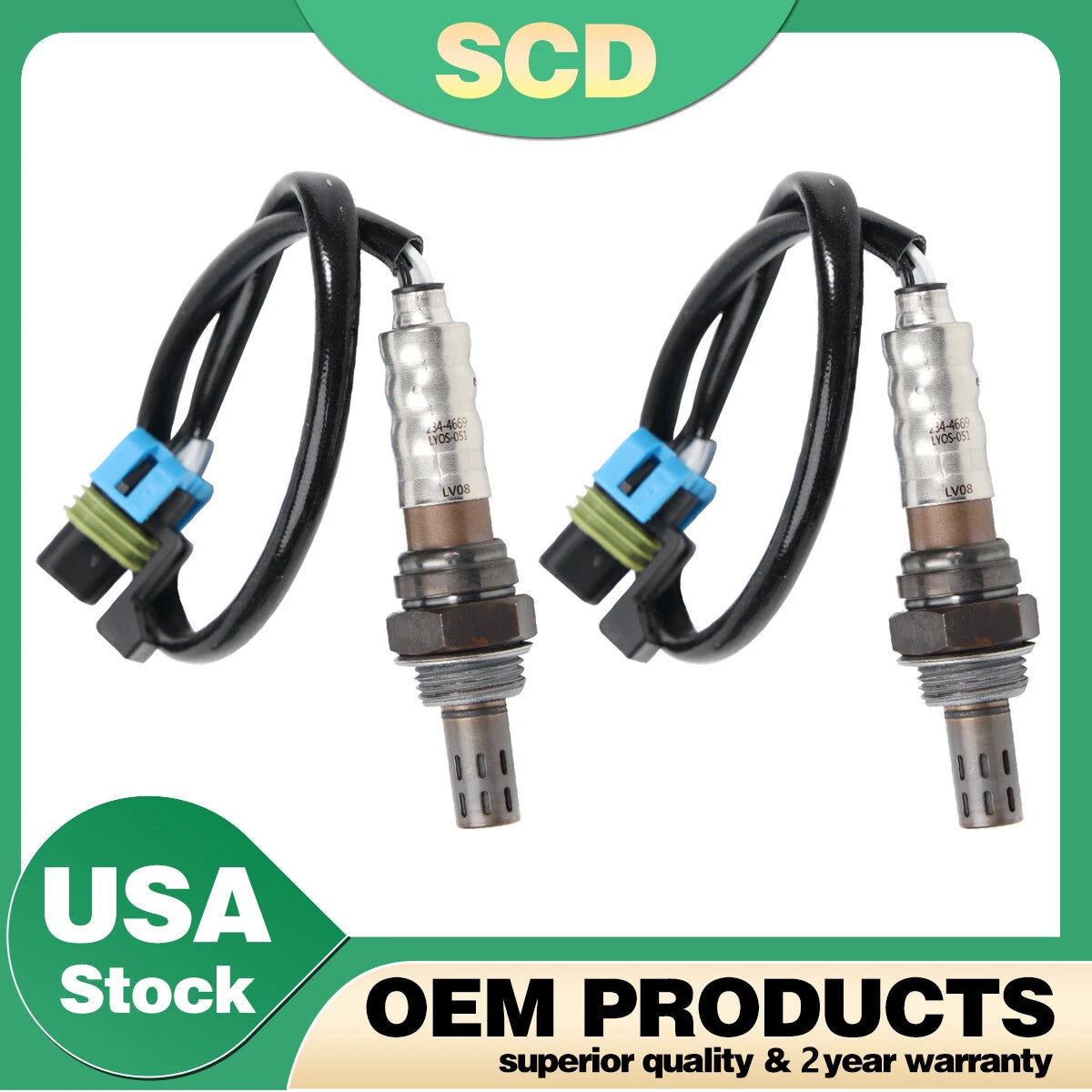 2X Upstream Oxygen Sensor 234-4669 for Chevy Buick Enclave Traverse GMC (2009–2011)
