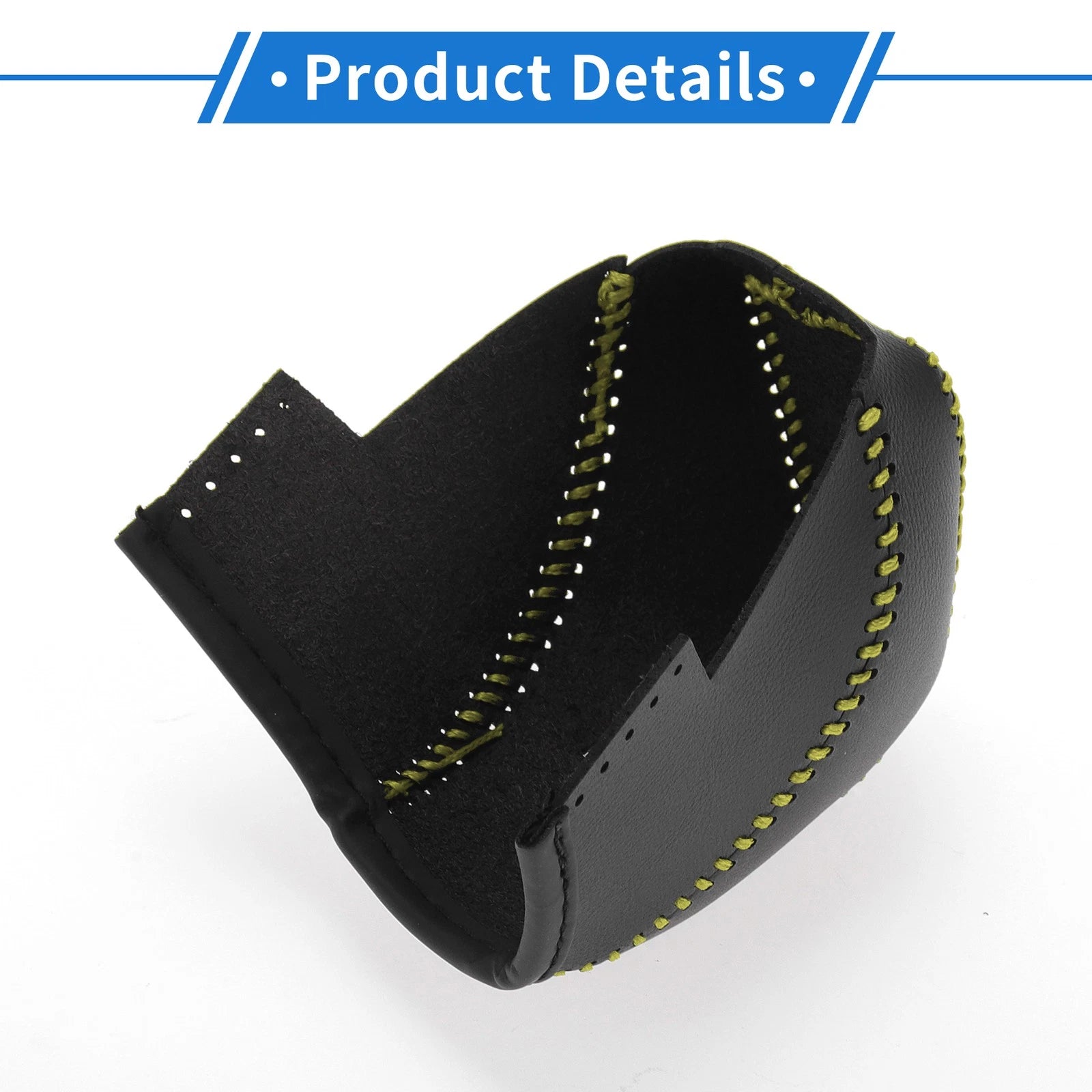 Gear Shift Knob Cover for Subaru Impreza (2017–2023) Black Yellow Faux Leather