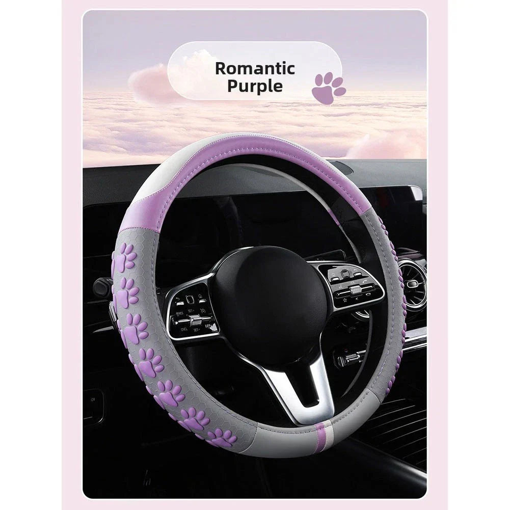 Cat Paw Silicone Steering Wheel Cover 36–38cm