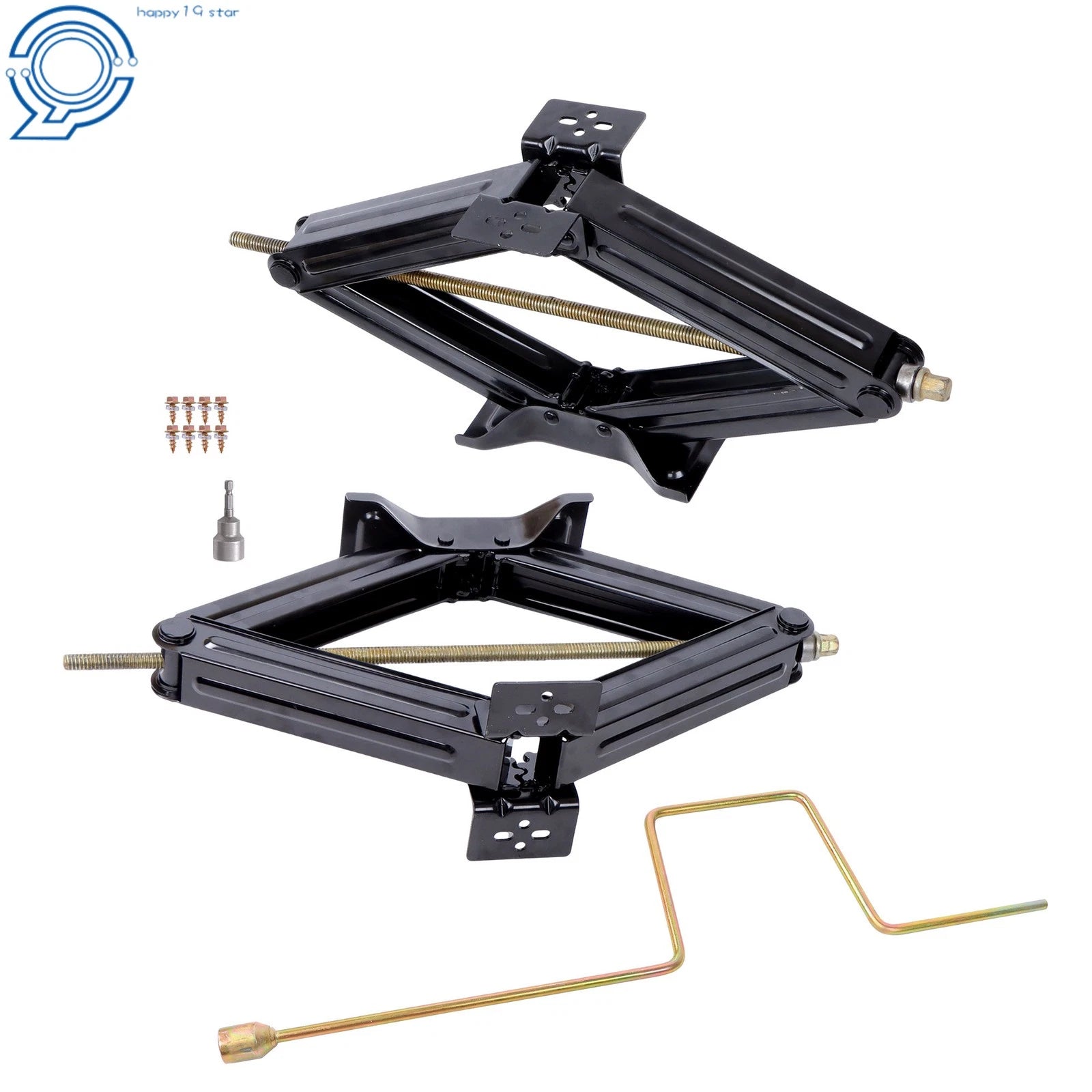 Set of 2 Stabilizer Leveling Scissor Jacks for RV Camper Trailer (24")