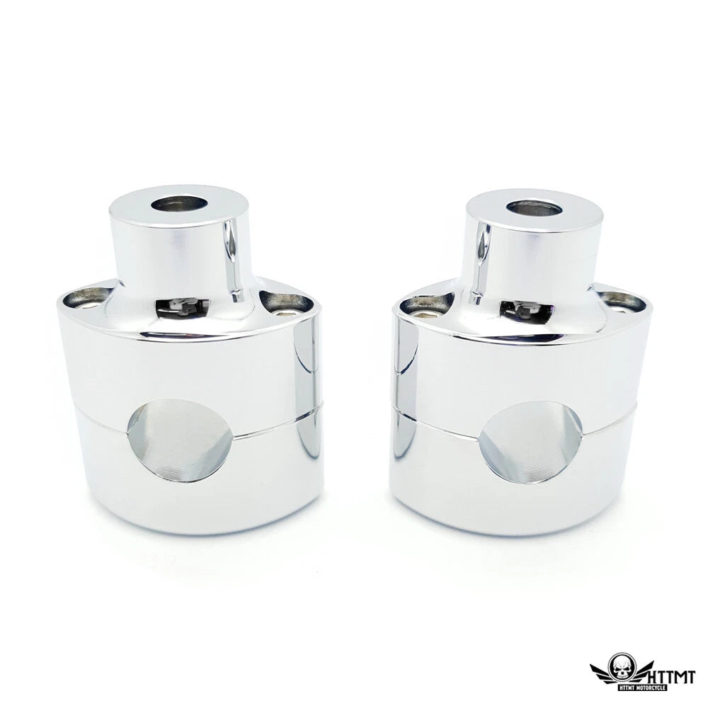Chrome Handlebar Risers for Harley (DNA Paughco Hardbody Springer Chopper Bobber)