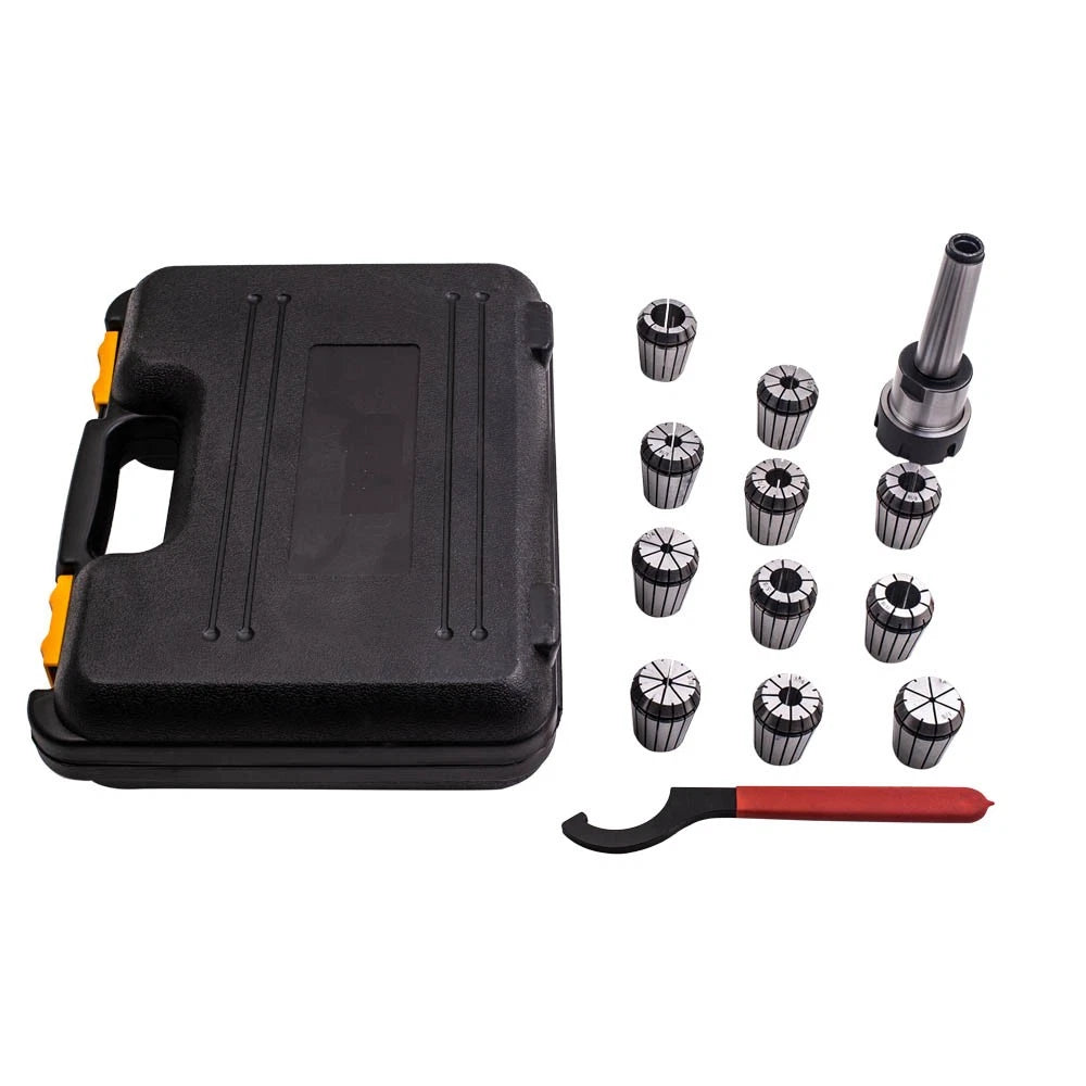 11Pcs ER32 Collet Set with MT3 Shank for Milling Machine