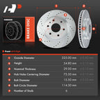 Front Side Drilled Rotors for Chevy Traverse GMC Acadia Buick Enclave (2009–2023)