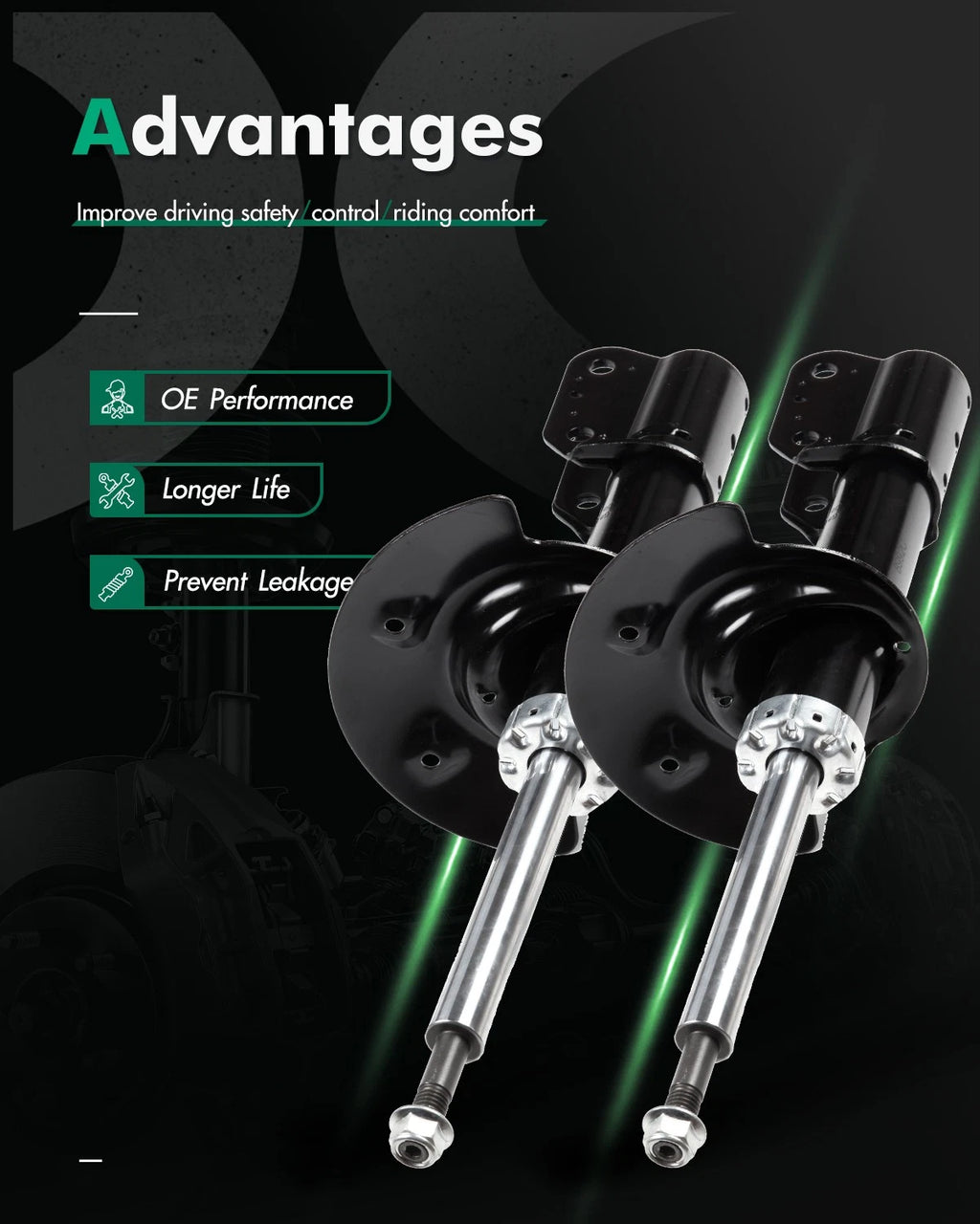 Front Shocks Struts for Buick Rendezvous (2002–2007) & Pontiac Aztek (2001–2005)