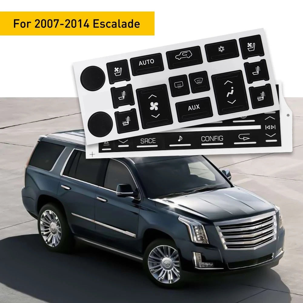 Set of 2 Climate Control & Radio Button Repair Decals for Cadillac Escalade (H)