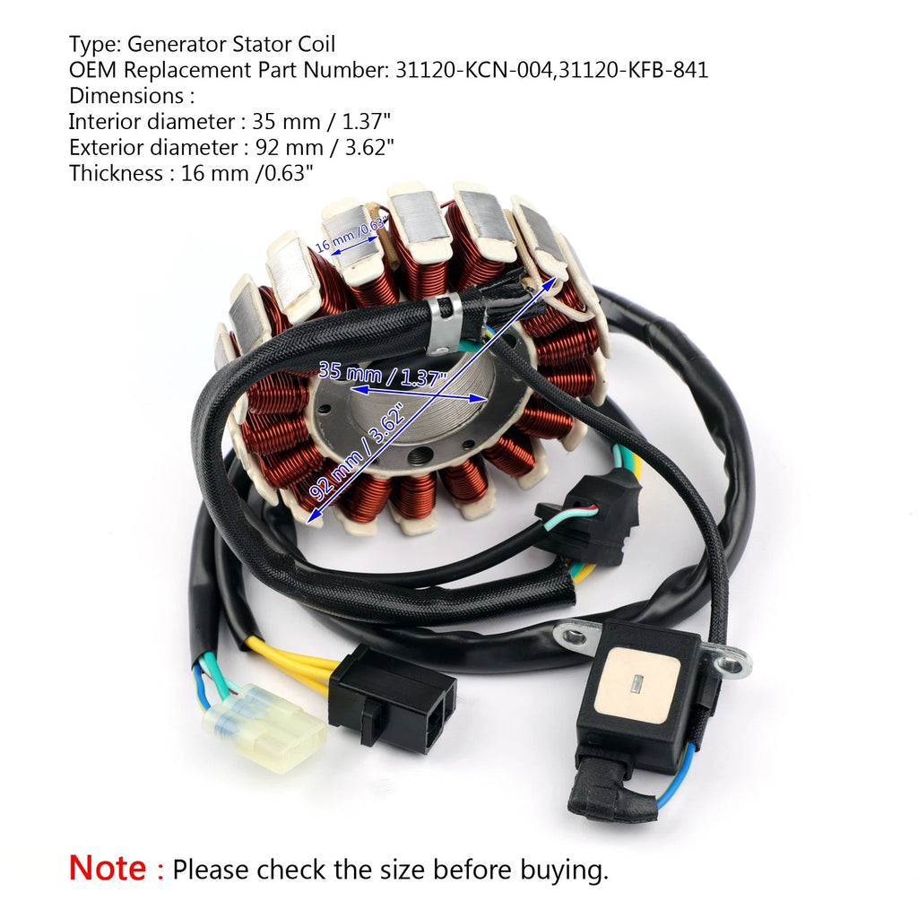 Stator for Honda CLR125 XLR125 CRF230L/M SL230X (1998–2009) #3