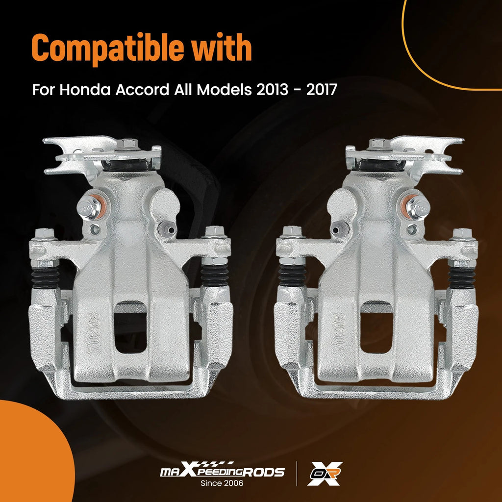 Brake Caliper Pair with Hardware for Honda Accord (2013–2017) Rear