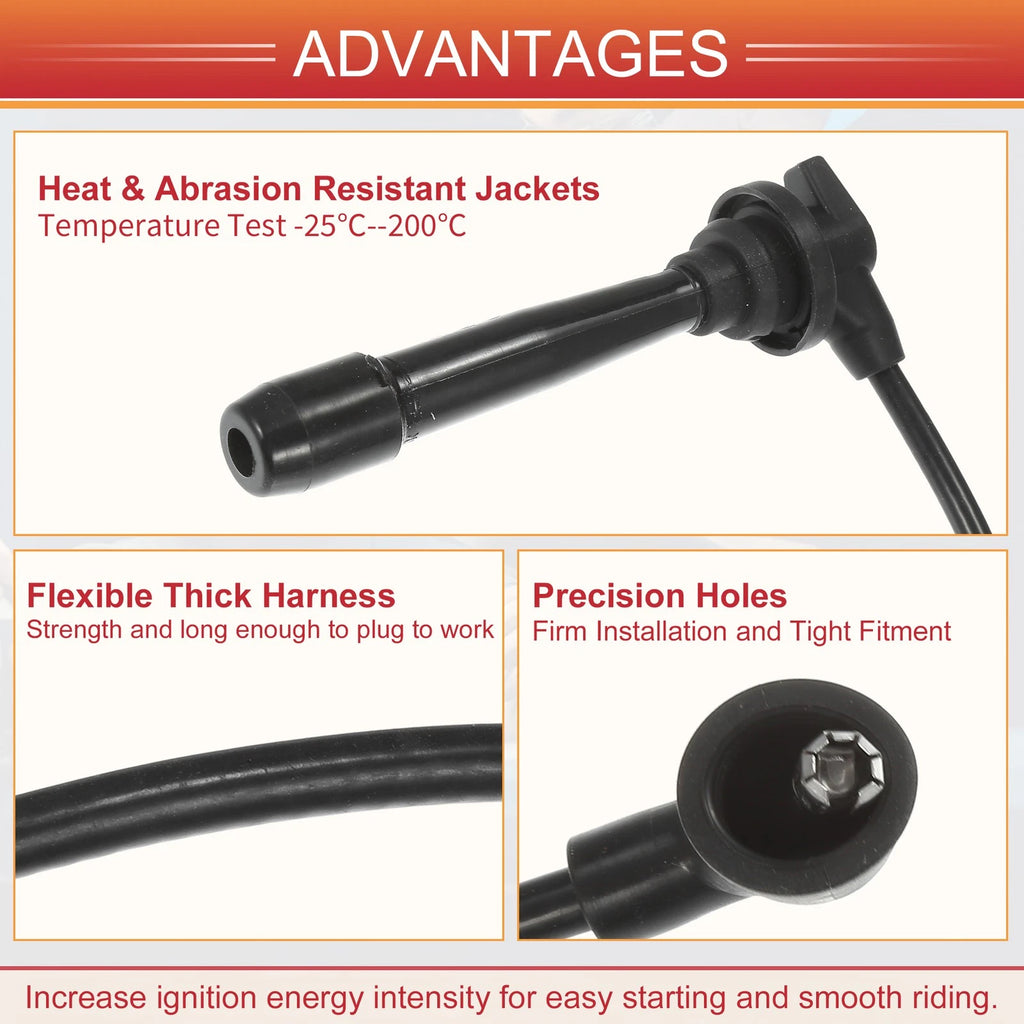 6X Spark Plug Wire Ignition Coil Cable No. 2750137B00 for Hyundai Sonata (1999–2005)