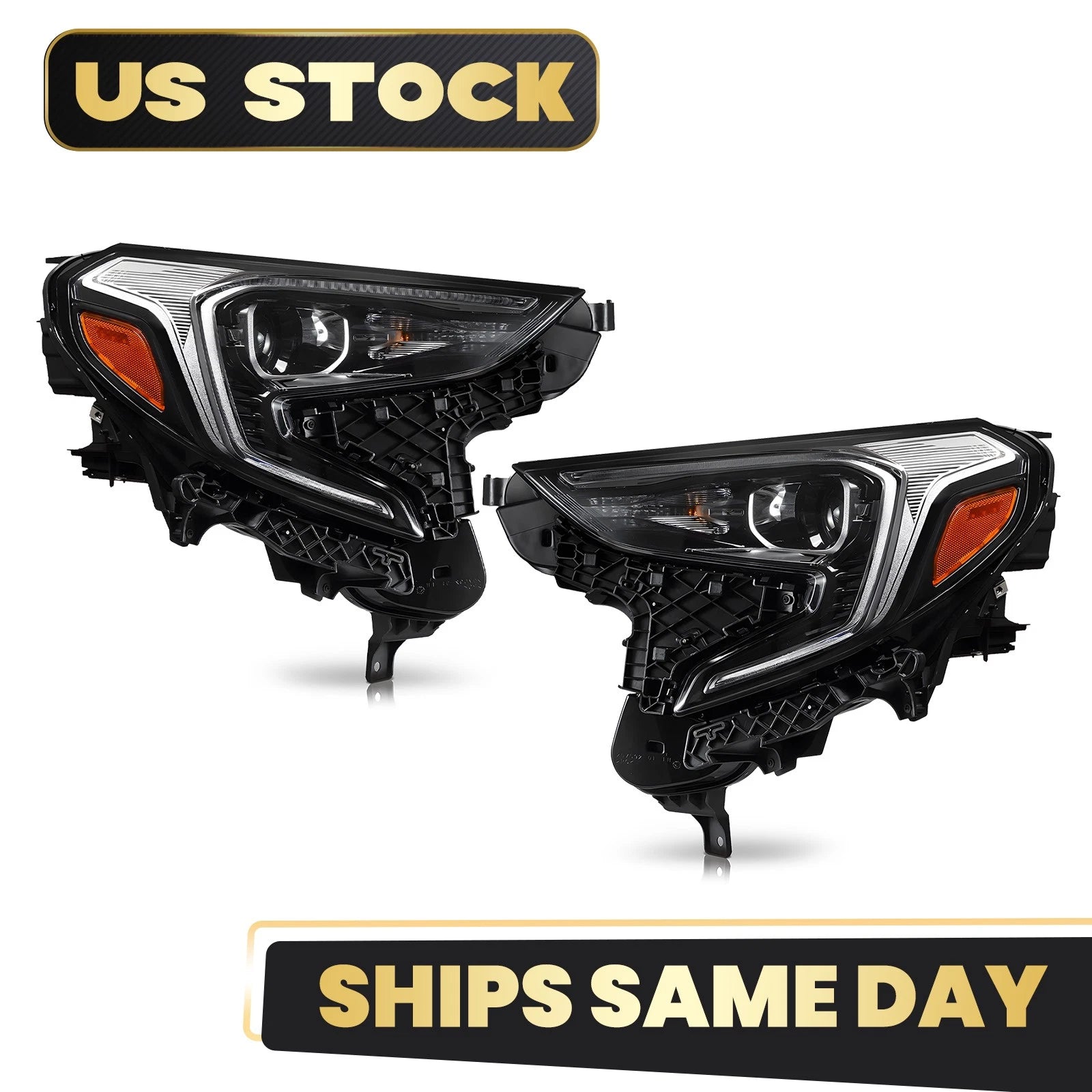 HID/Xenon Headlight Pair for GMC Terrain (2018–2021) w/LED DRL