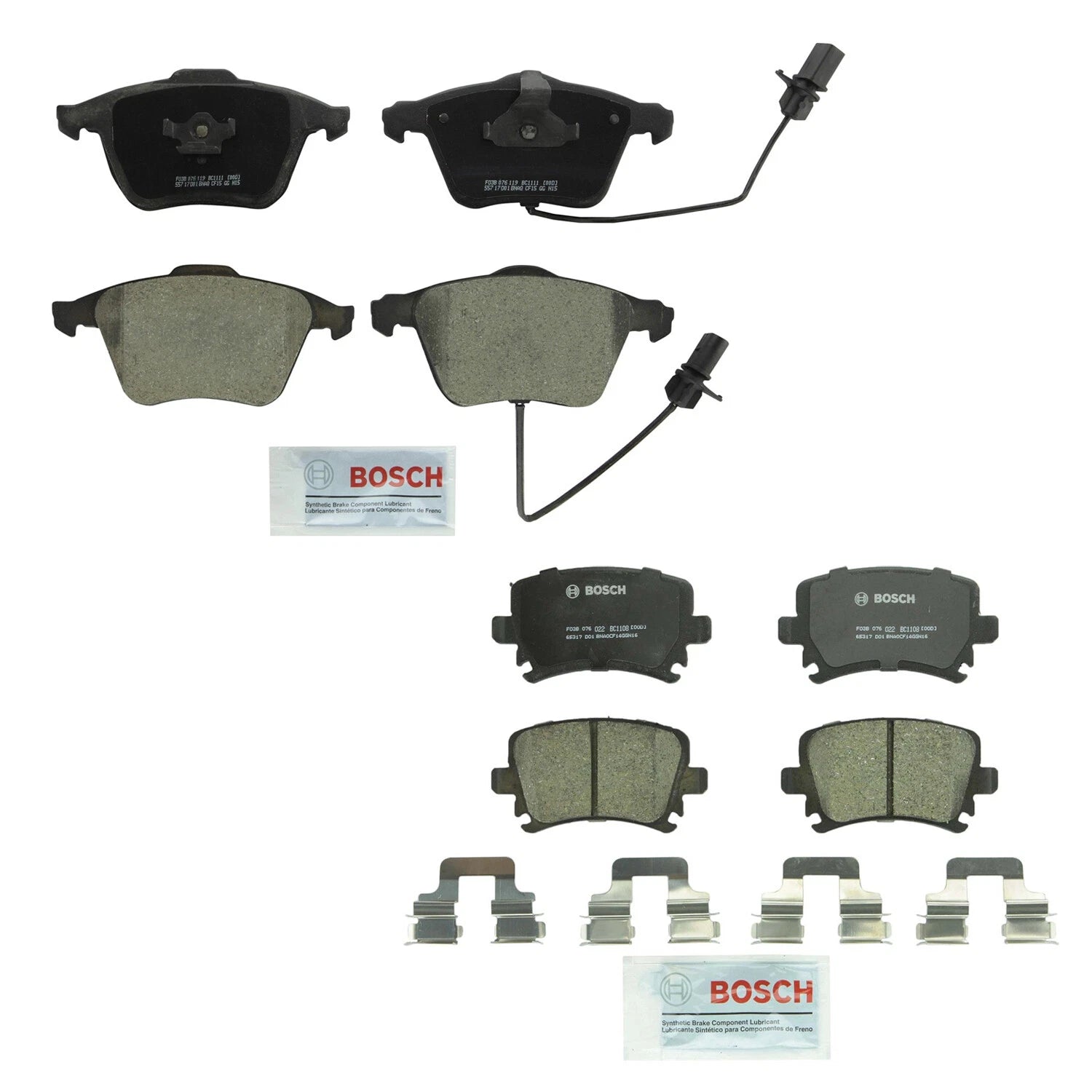 Bosch Quietcast Brake Pad Kit for Audi A4 A6 TT Quattro (2002–2016)