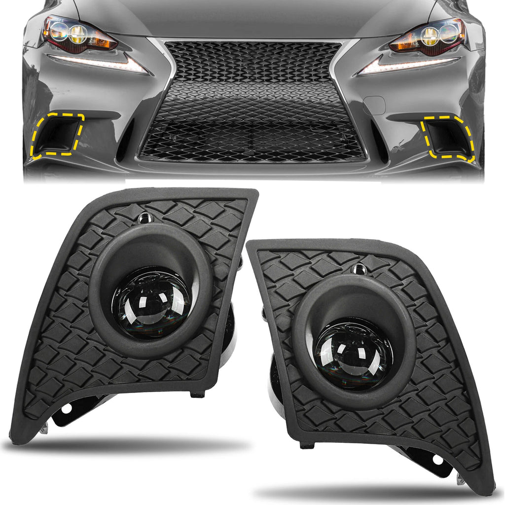Fog Lights for Lexus IS F-Sport (2014–2016) - Bumper Driving Lamp w/ Switch & Bulbs
