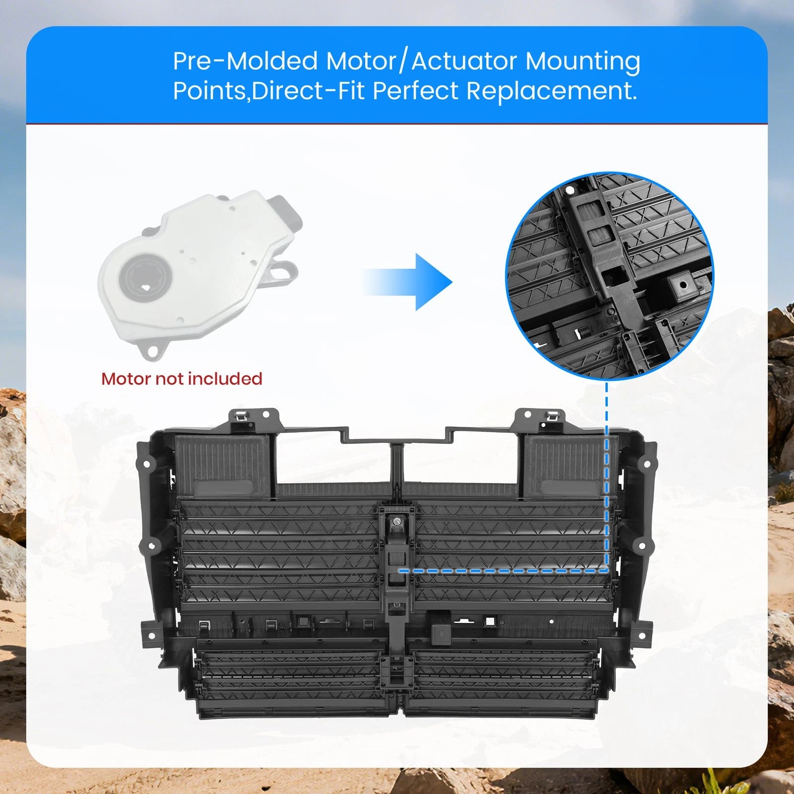 Active Grille Shutter for Chevrolet Colorado GMC Canyon (2015–2022)