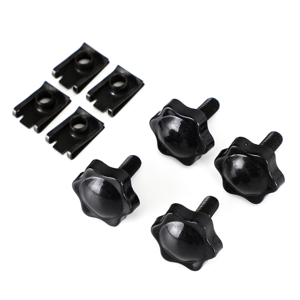 Saddlebag Lever Lock Bolts & Nuts Set Black for Glide King Touring (1996–2019)