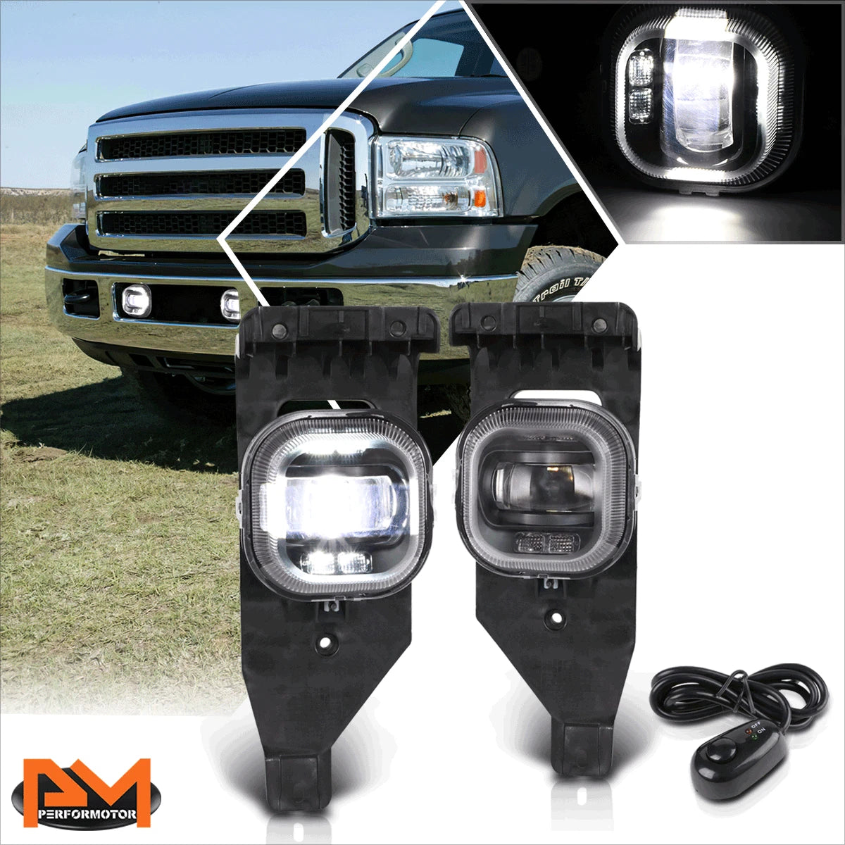 Clear Lens LED Projector Fog Light for F250-F550 SD/Excursion (2005–2007)