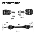 2 Front CV Axle Drive Shaft for Honda Rancher 420 (2007–2014)