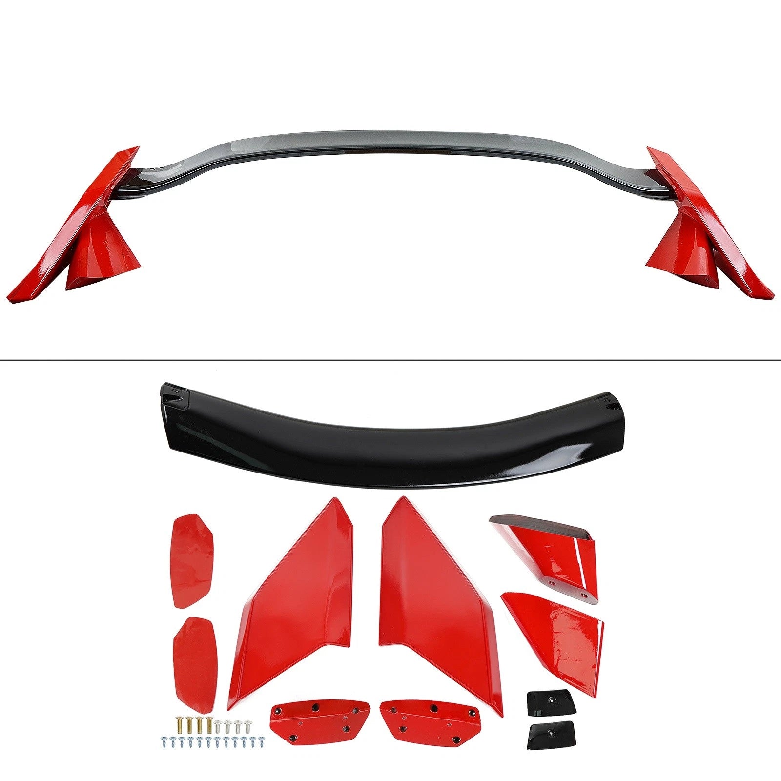 2 Tone Red & Black ABS Spoiler Wing for Honda Civic Sedan (2016–2021)
