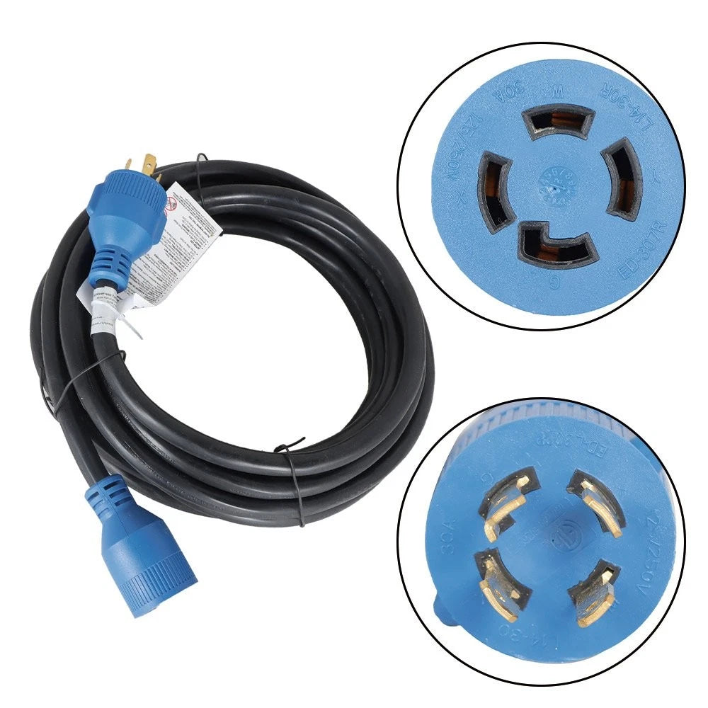 30A Generator Extension Cord for RV (L14-30P to L14-30R, 25FT)