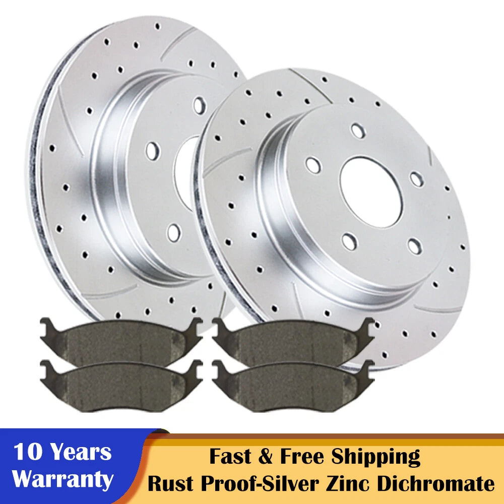 Brake Disc Rotors and Pads Kit for Dodge Ram 1500 (YYYY–YYYY)