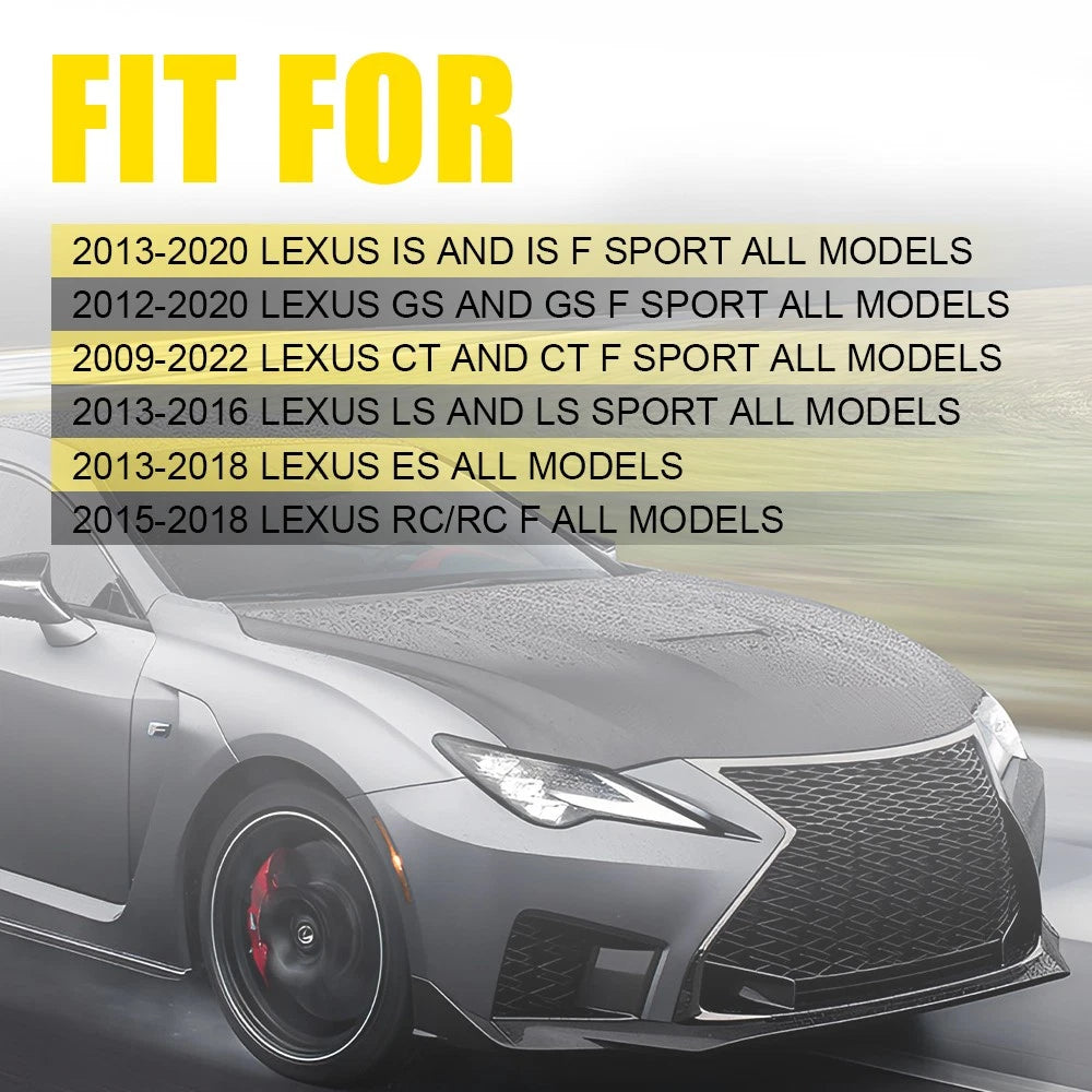 Carbon Fiber Black Mirror Cover Caps for Lexus IS200 IS250 IS300 IS350 (2014–2020)