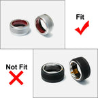 Black AC Climate Control Knob Ring Covers for Subaru Forester XV Crosstrek WRX (2014-2021)