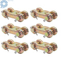 Set of 6 Grade 70 Forged Safety Chain Repair Links 3/8 Inch Twin Clevis