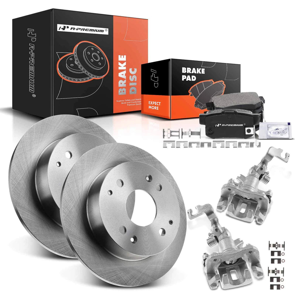 Rear Disc Rotor & Ceramic Brake Pads for Honda Accord Sedan 