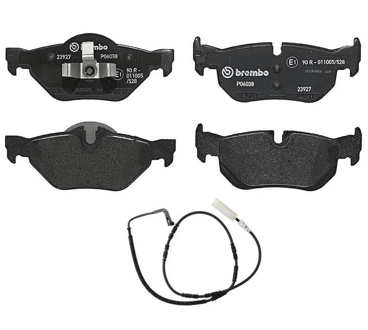 Rear Brake Pad Set with Sensor for BMW E82 E88 128i E90 E91 E92 (2008–2013)