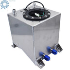 2.5 Gallon Fuel Cell Tank for Racing Drift Vehicles (Polished Aluminum)